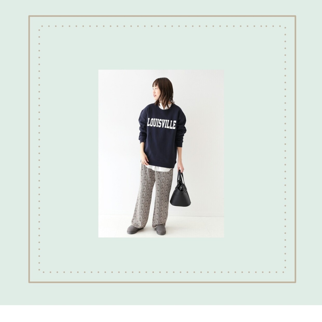 子どもっぽく見えない 40代におすすめのロゴスウェットのお手本コーデ