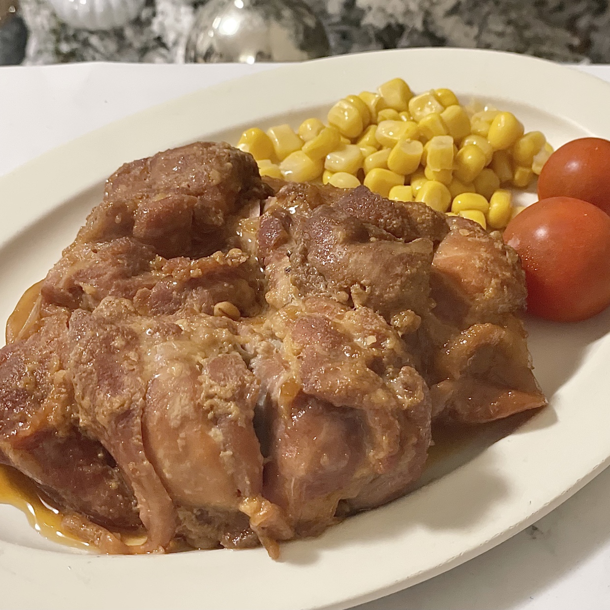  「鶏モモ肉の味噌ローストチキン」 