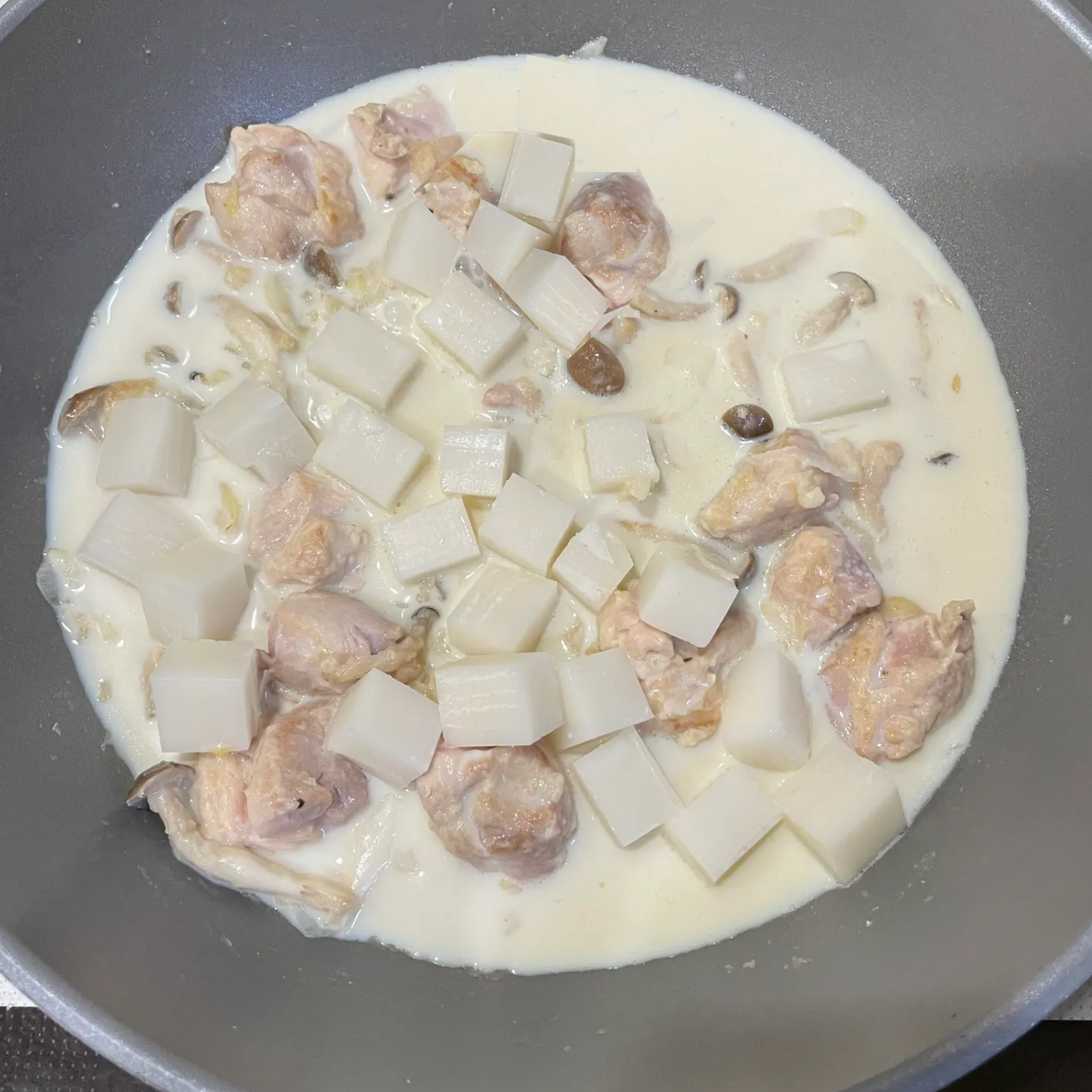 「もち味噌チーズグラタン」作り方4