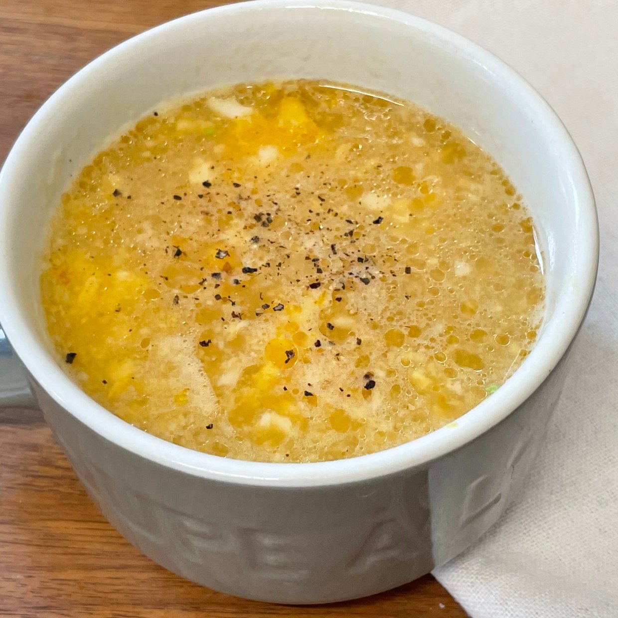  ふわふわ卵とコーンのスープ 