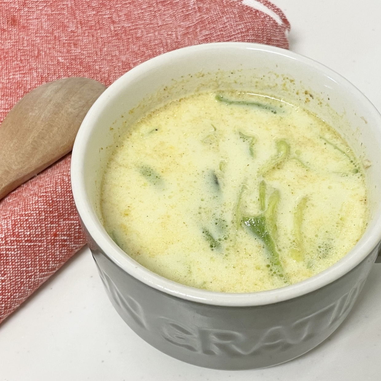  ツナと春キャベツの豆乳カレースープ 