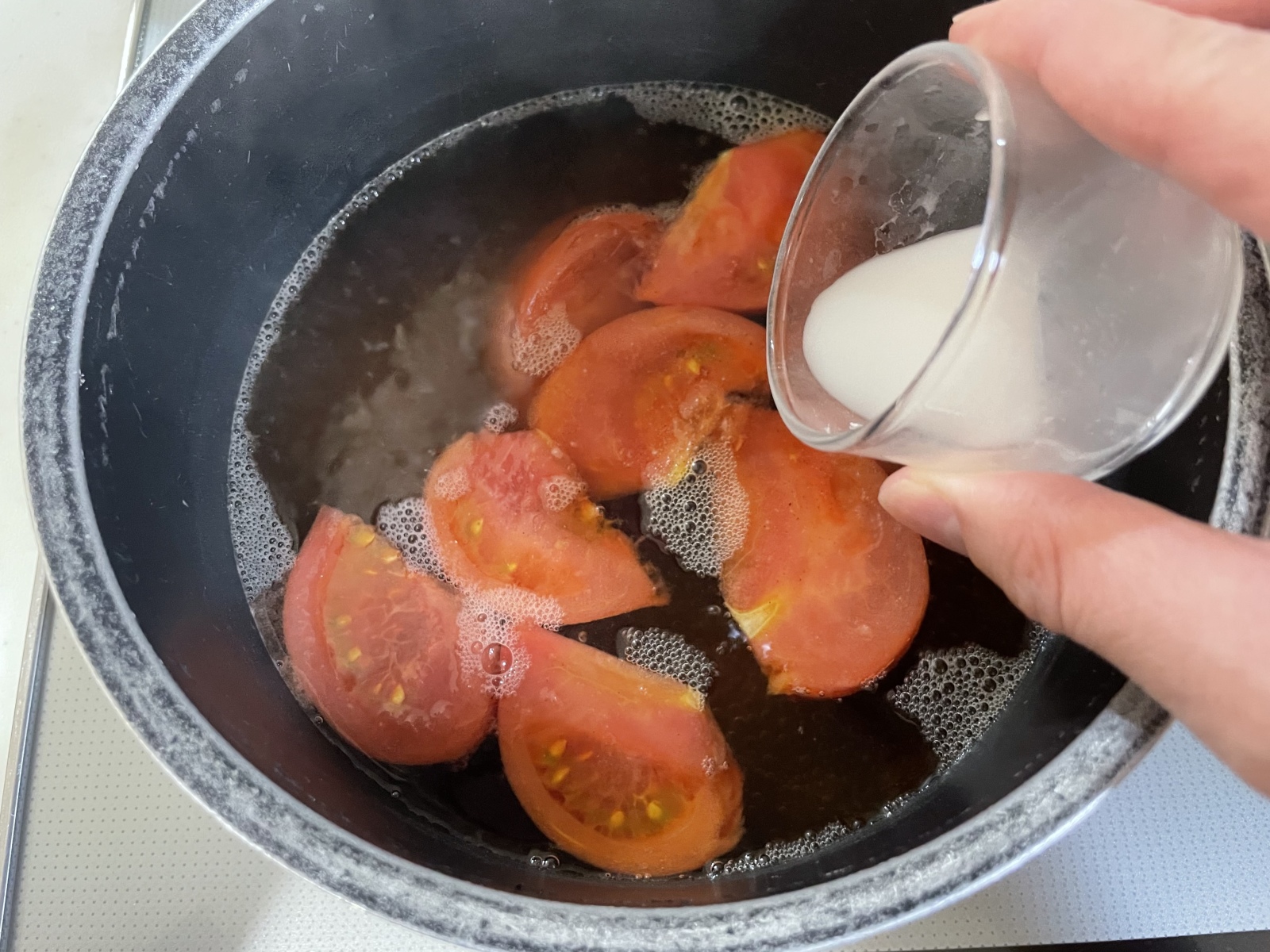 トマトのサンラータン作り方3