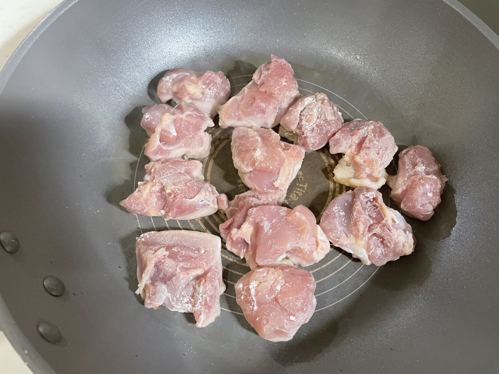 「鶏肉とレンコンの黒酢あん」作り方2