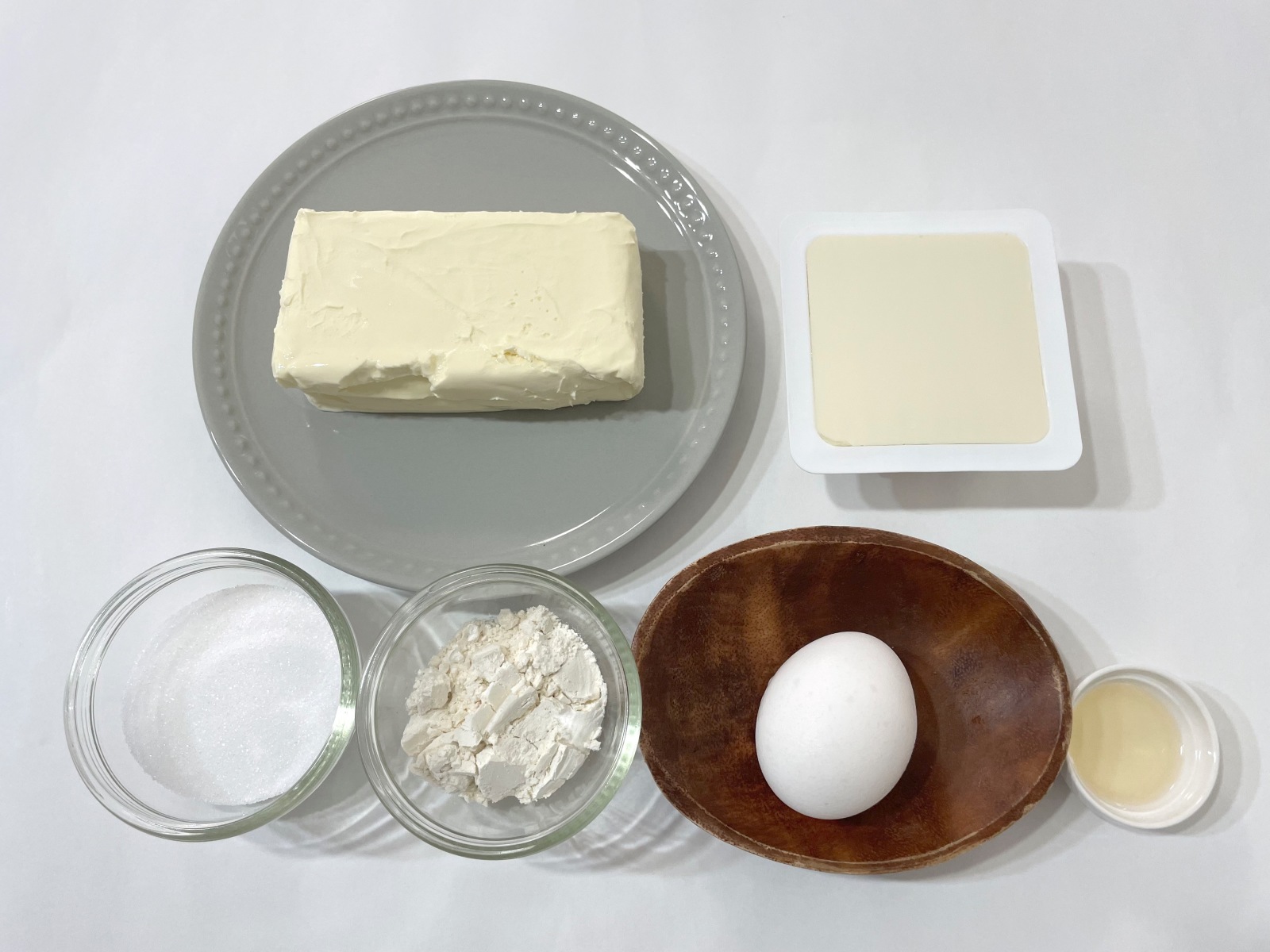 「豆腐チーズケーキ」材料