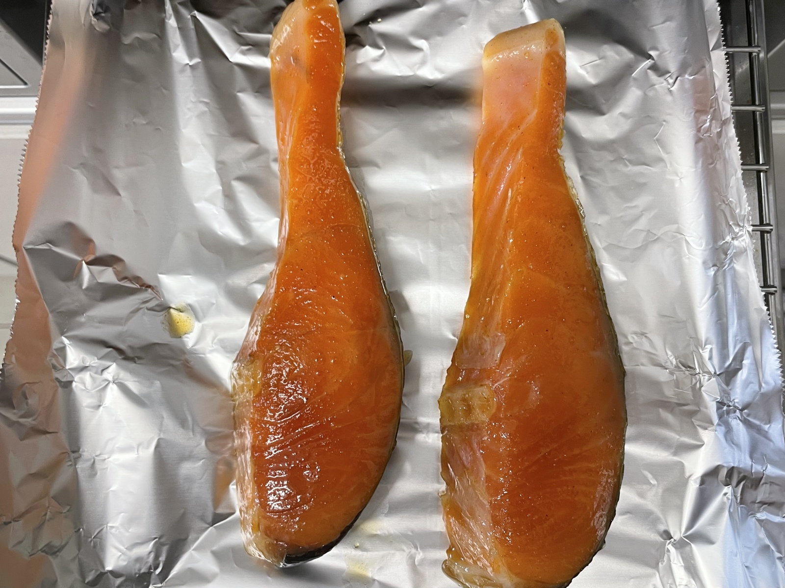鮭のカレー醤油焼き
