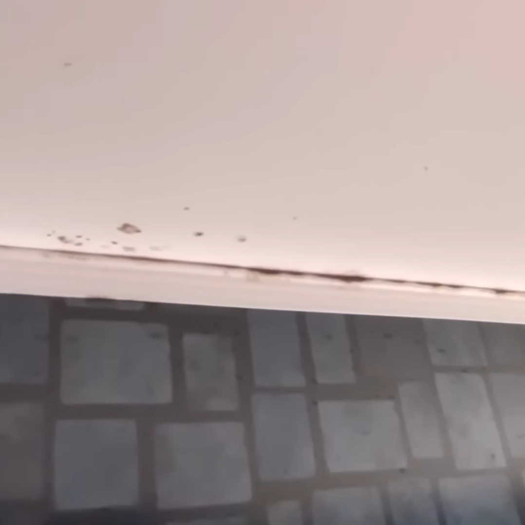  お風呂場の「天井についた黒カビ」を落とすかんたん掃除術。天井から洗剤をたらさずに掃除できる！ 