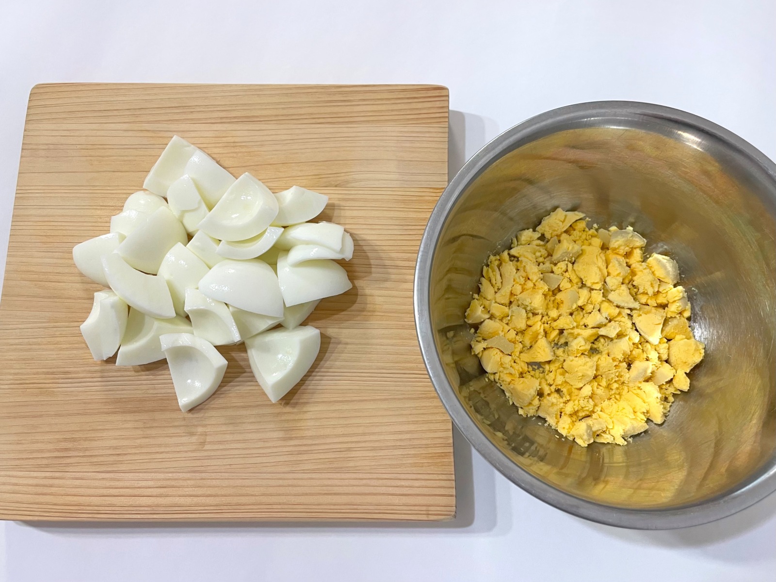 「クリーミーな卵マカロニサラダ」作り方2