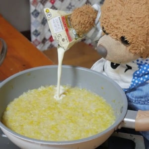 【白菜の豆乳スープ】ミキサー不使用！刻んだ白菜を煮込んでつくる。くまくんから教わるレシピ