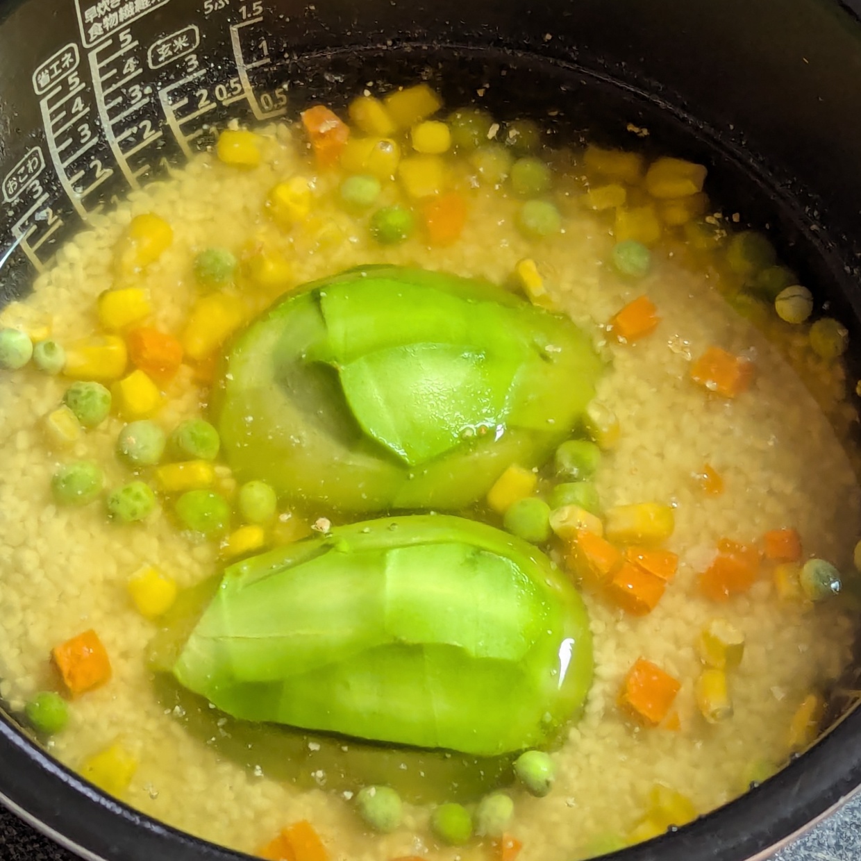  どんな味？「炊飯器」に“アボカド丸ごと”入れて完成！絶品炊き込みご飯【ほったらかし飯】 