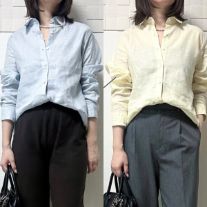 【UNIQLO】ちょっとした工夫で垢抜ける。40代おしゃれな人の「カラーシャツ」の着こなし術3選