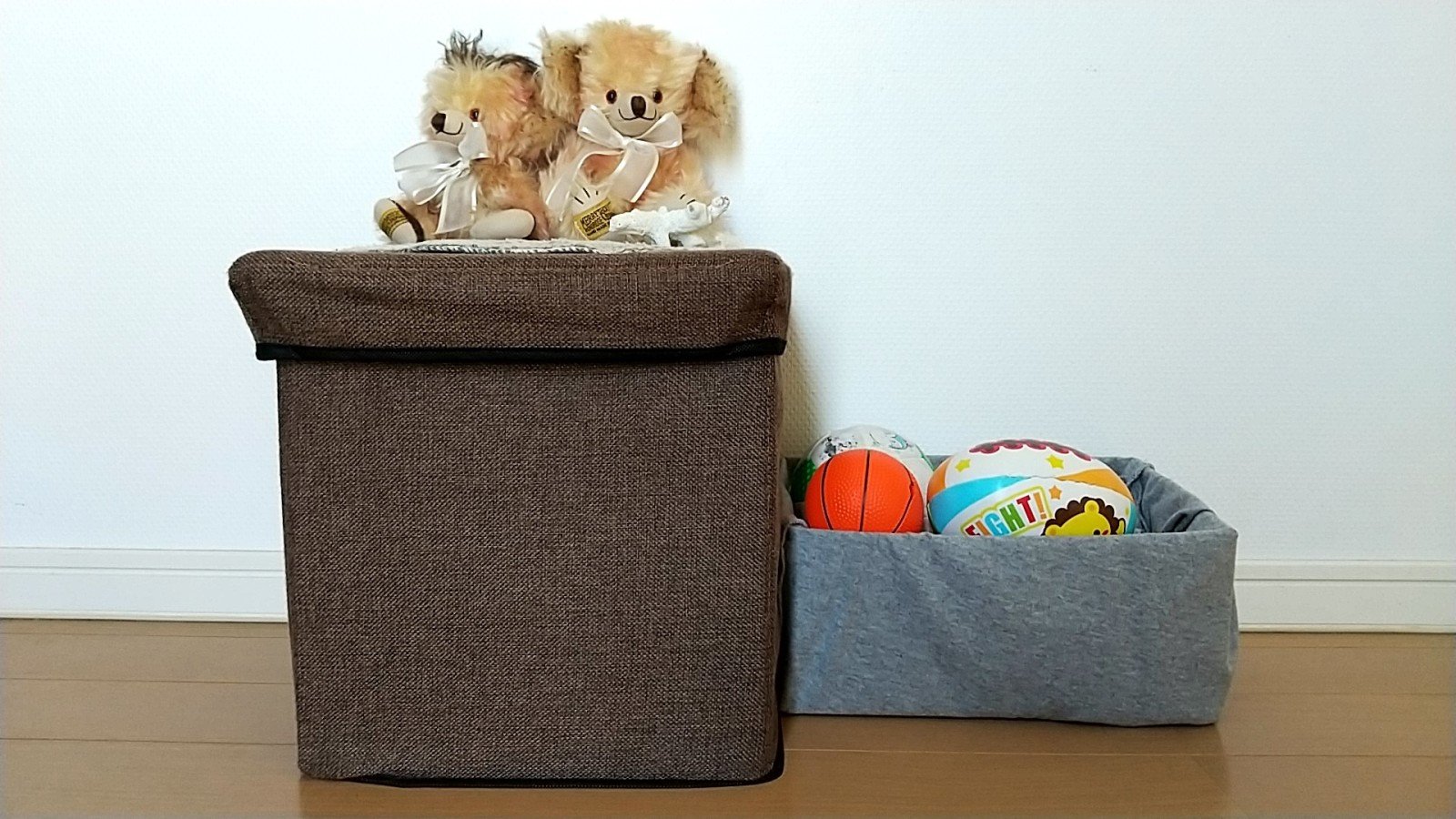 【写真右のグレーのBOX】オシャレな収納BOXに変身!