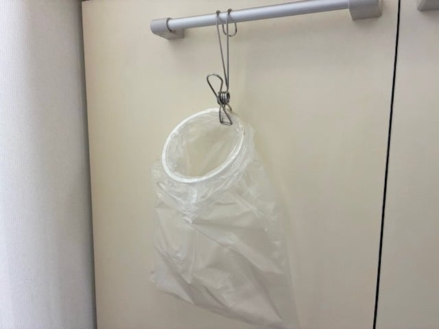 入れ口が丸い簡易ゴミ箱が完成!