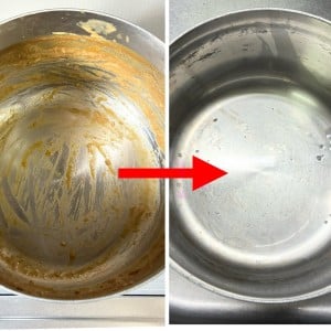 「カレーを作った鍋」のギトギト汚れが簡単に落ちる洗い方「スルッと落ちた！」「スポンジが汚れない」