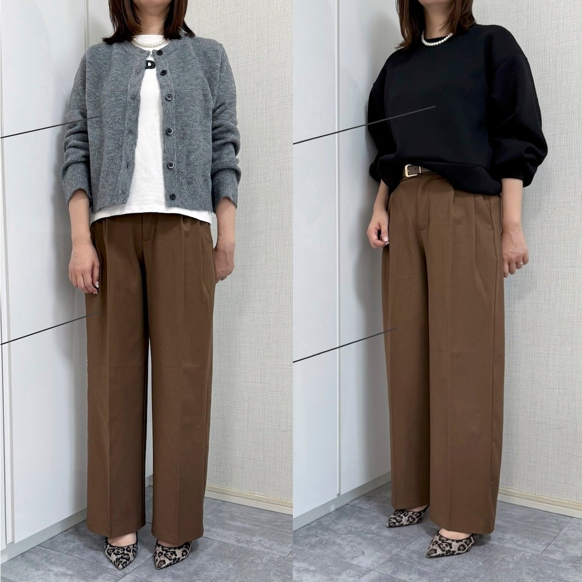  【GU】1本あると便利！おしゃれな40代女子の「ブラウンパンツ」の着こなし3選 