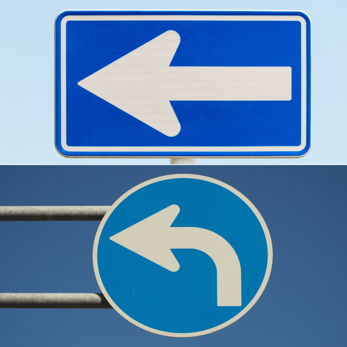  違いわかる？「青地に白矢印」でも意味が異なる“道路標識”の見分け方 