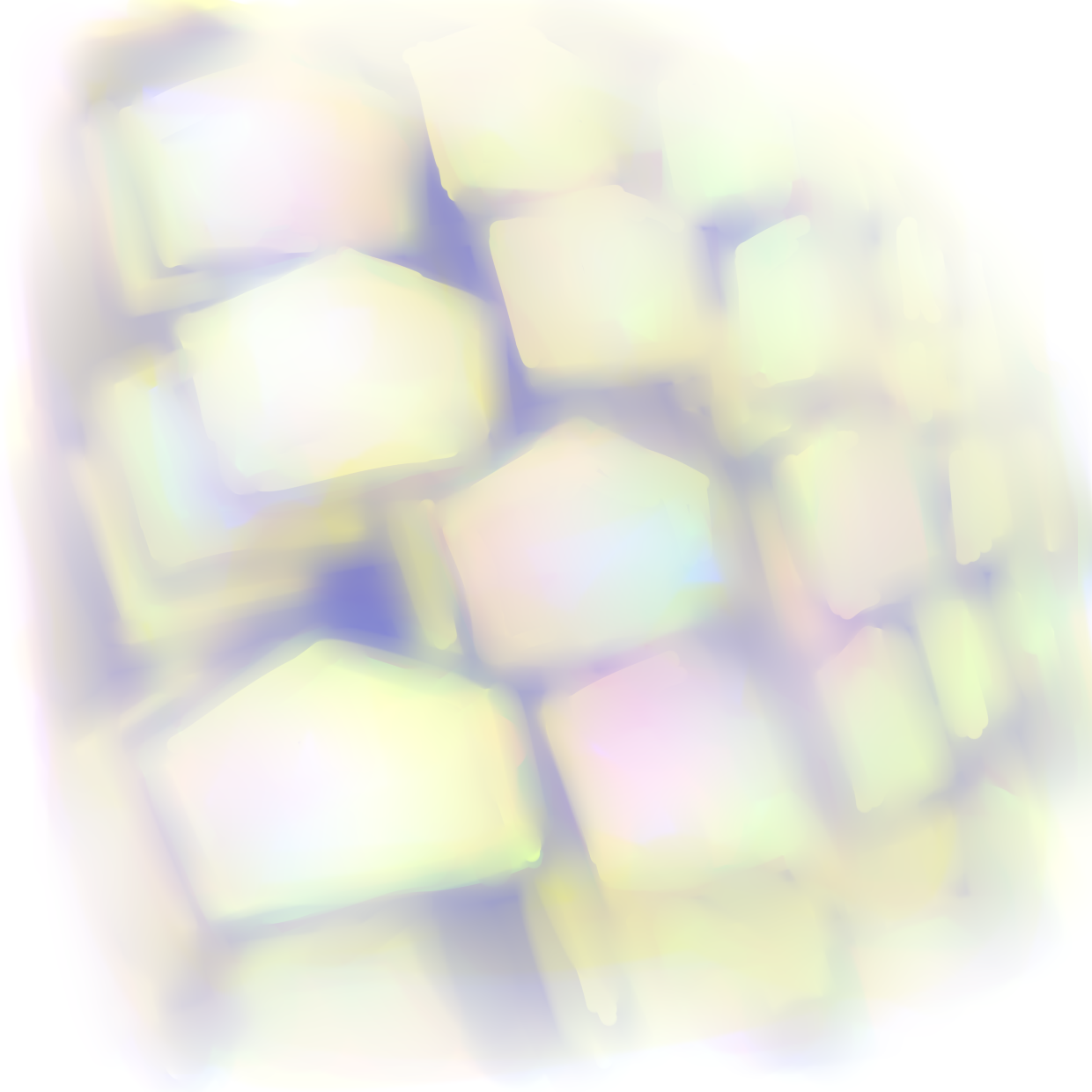  千佳子から見た神社の光景。重なり合って吊るされた絵馬がそれぞれの願いを宿して眩しく光輝いている。 