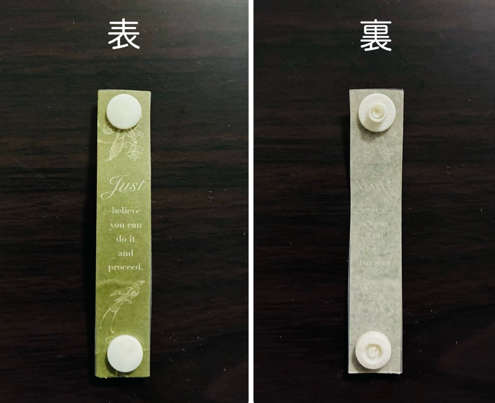 クリアファイル工作：「ケーブルタイ」が完成