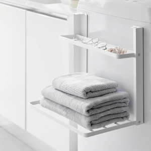 もう無い日々は考えられない。お風呂あがりの寒い脱衣所の救世主「さすが山崎実業」「タオルが取りやすい」