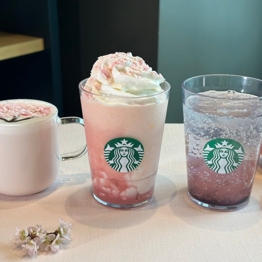  【スタバ新作】ストローを吸うたびに口の中がぷるぷる！SAKURAシーズン“3ビバレッジ”が登場！ 