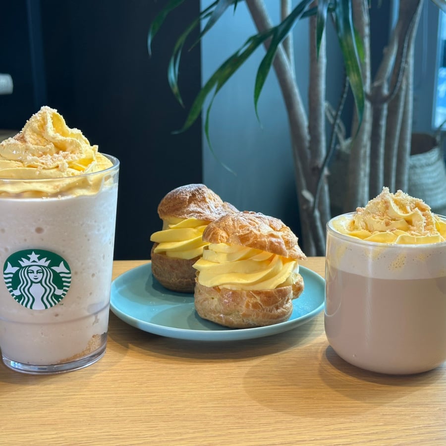  韓国のスタバでは春の風物詩!?まるで絶品スイーツのような『シュークリーム フラペチーノ®』日本初登場 
