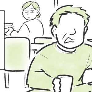 【夫のモラハラ言動】「誰のおかげで飯が食えてると思ってるんだ」に対する妻の反応＜漫画＞