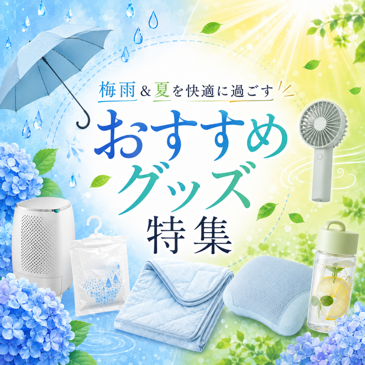 梅雨さま用ページ 梅雨から夏を快適にするおすすめグッズあつめました！