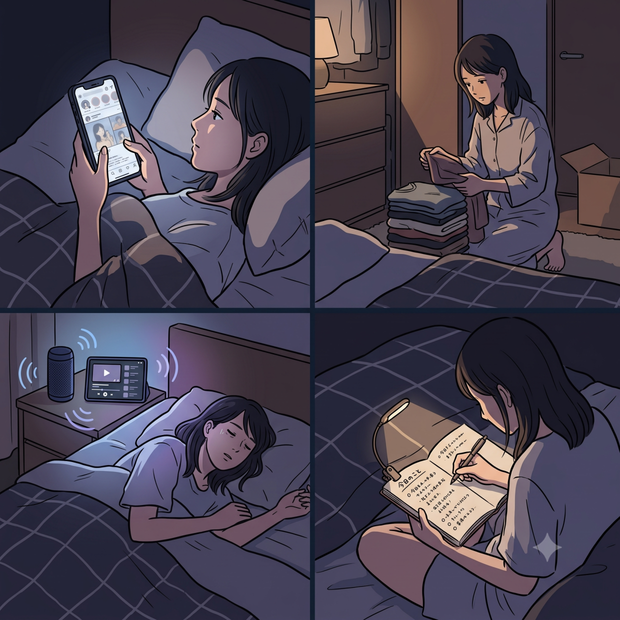  【心理テスト】夜寝る前にしてしまうことでわかる「あなたが言葉にできずにいる感情」 