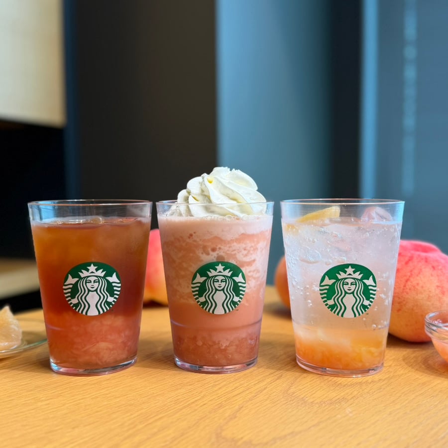  スタバの新作は“桃づくし”！その日の気分で選びたい、夏を楽しむ3つのピーチビバレッジ 