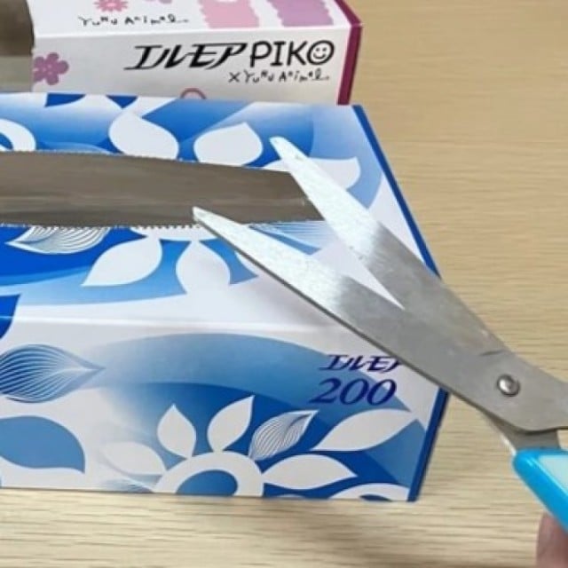  ティッシュの空き箱の4か所をハサミで切ると！「ぴったり入った」【便利な活用術3選】 