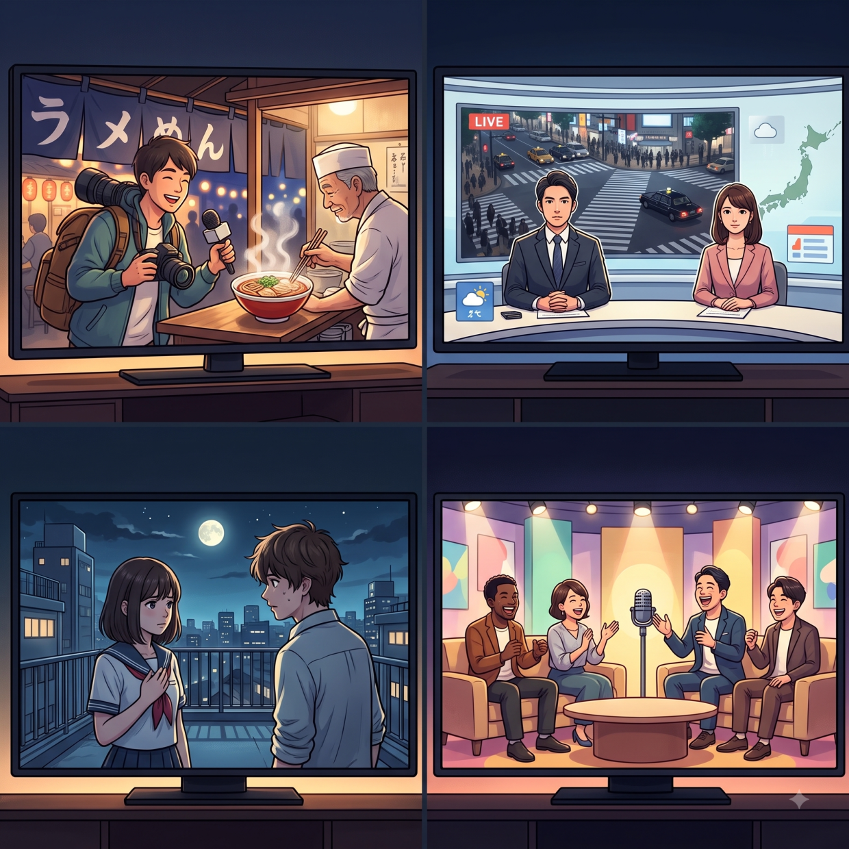  【心理テスト】夜、テレビをつけたとき思わず見てしまうものでわかる。あなたが“引き寄せる幸運のかたち” 