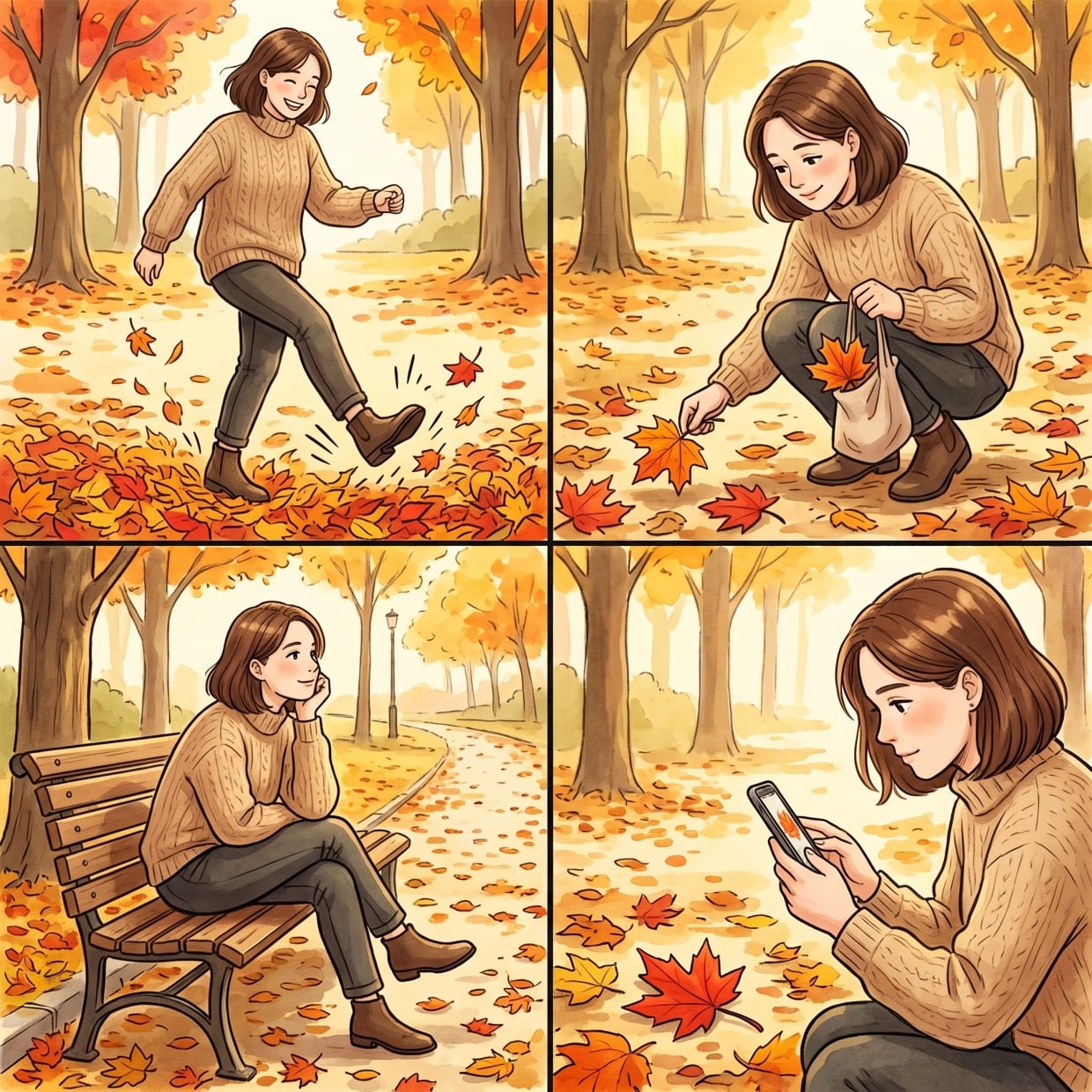  【心理テスト】落ち葉を見たときにする行動でわかる。あなたの“感情の手放し方” 