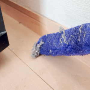 テレビ台を動かさず裏側のホコリを掃除できる？「ゴッソリ取れた」「清々しい」【かんたん掃除術】