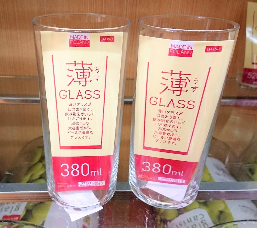 ダイソー 薄グラス350ml