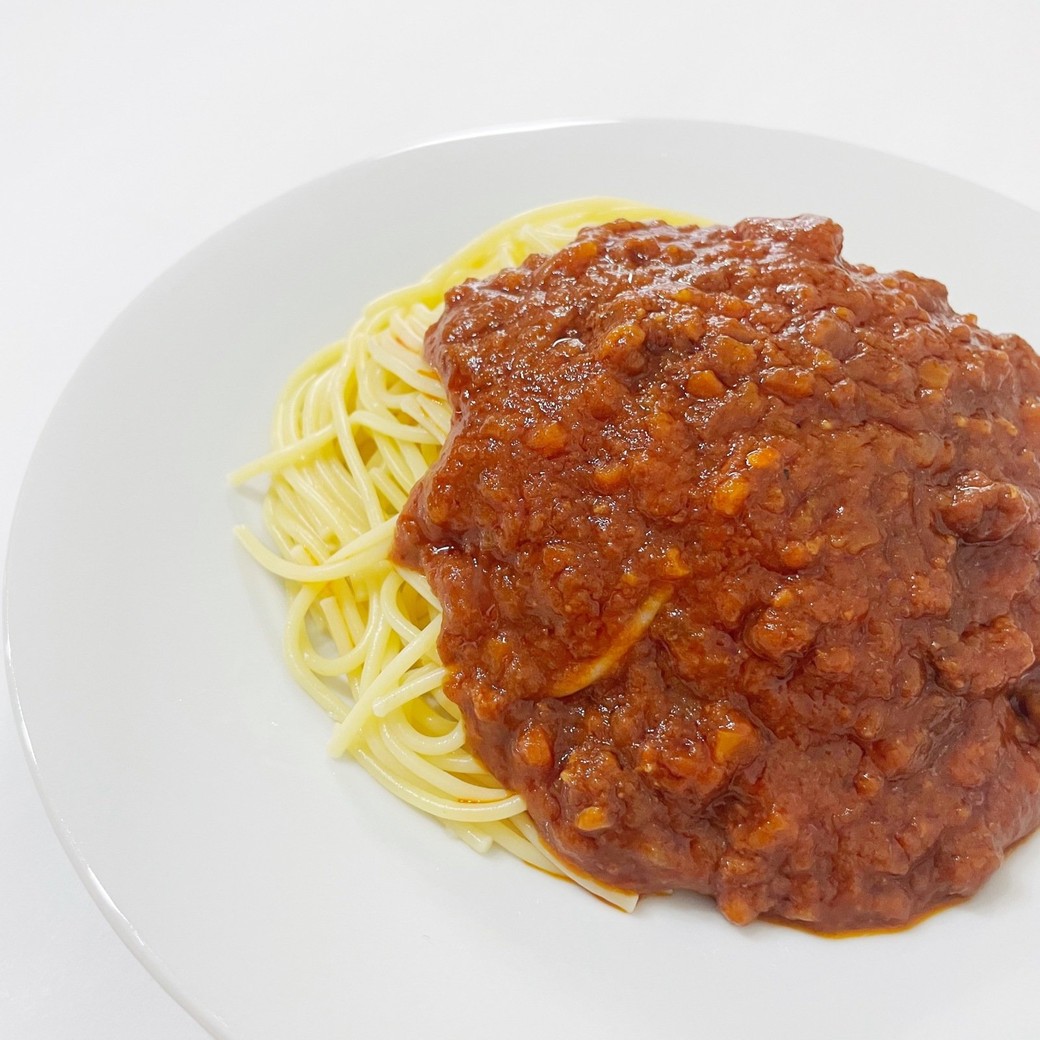 ハインツ「大人むけのパスタ　牛肉とイベリコ豚の粗挽きボロネーゼ」完成写真