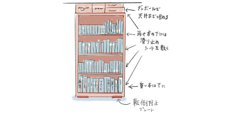 寝室の地震対策