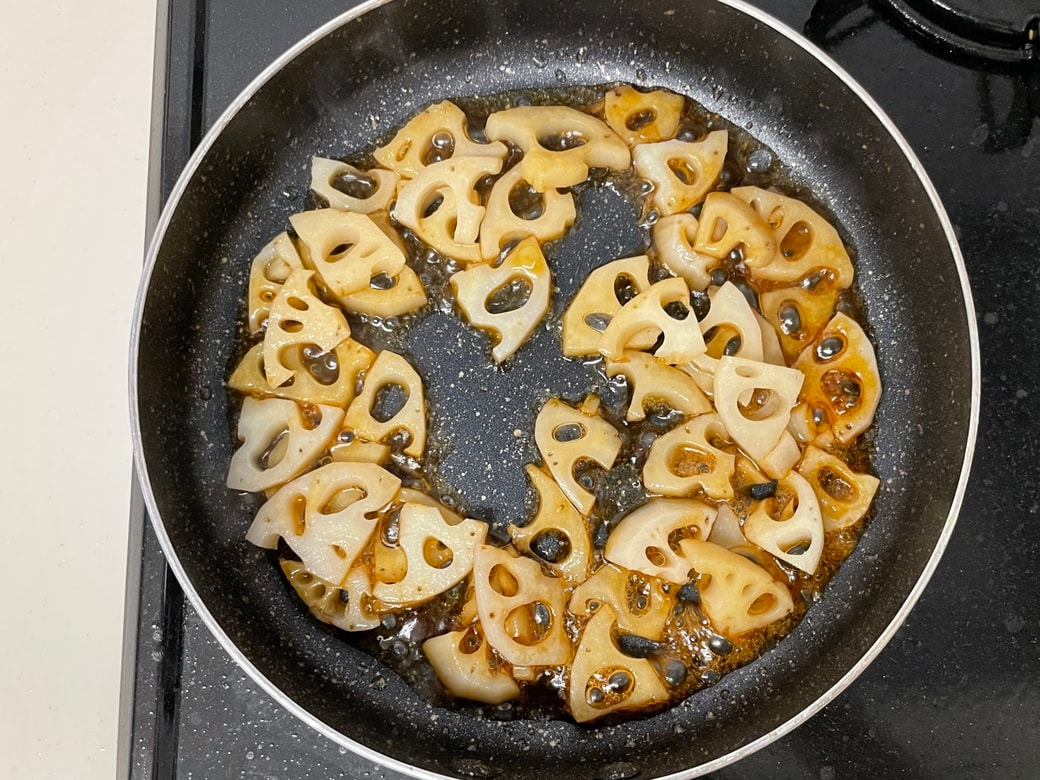 レンコンの甘辛炒め