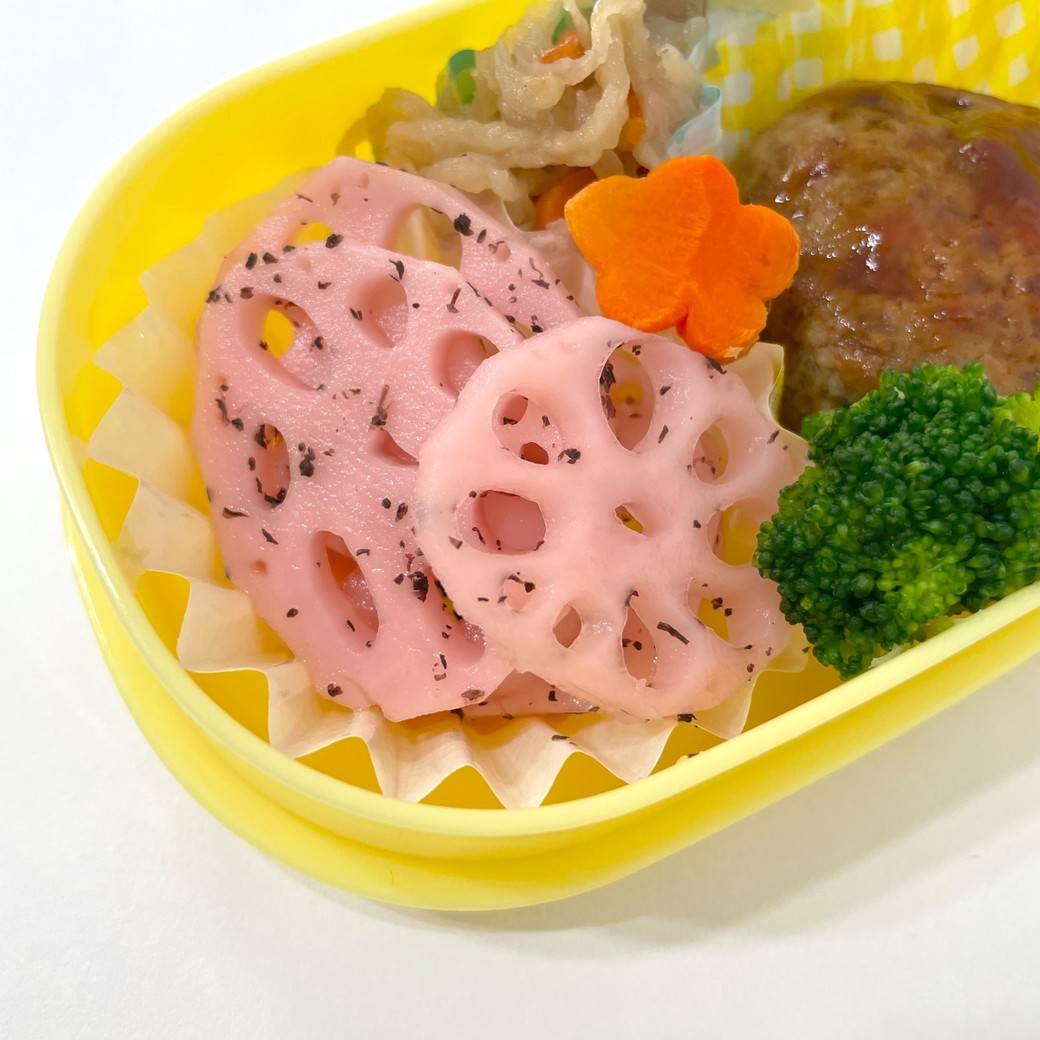 お弁当おかずにもなる「ゆかり酢れんこん」