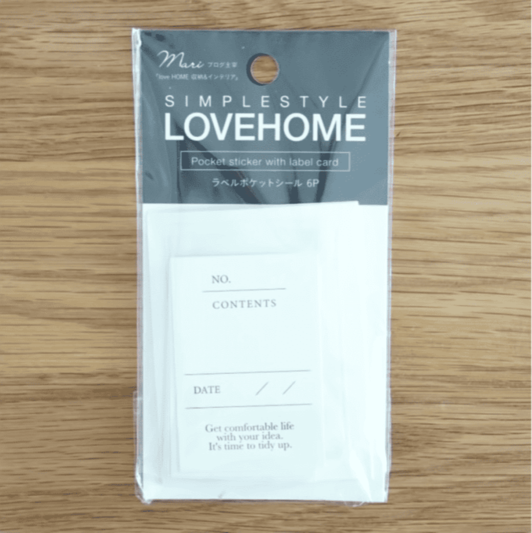 LOVEHOME ラベルポケットシール 6P