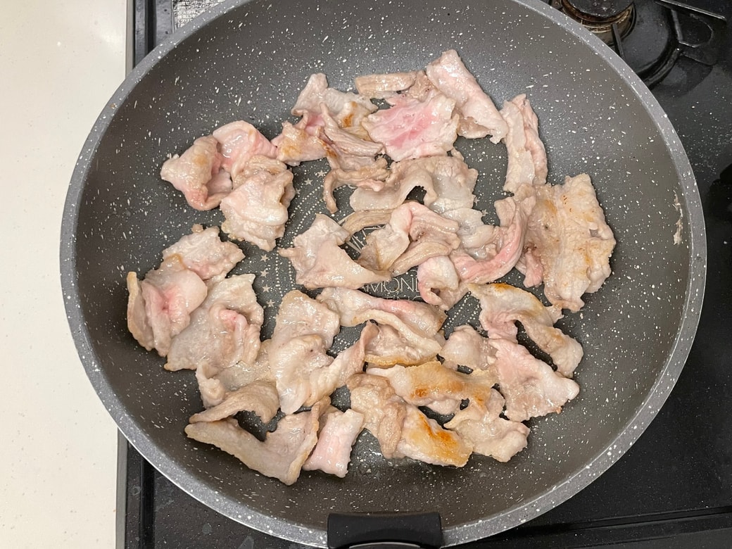 豚バラとなすの生姜焼き