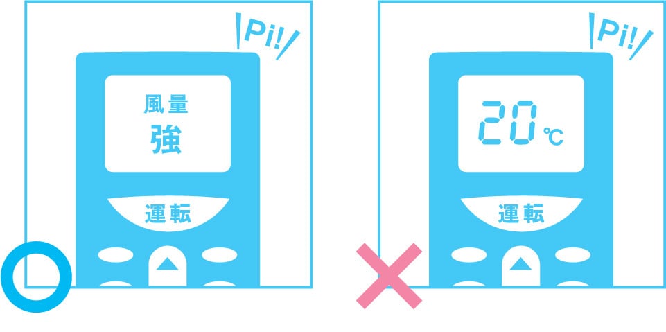 風量や風向きを調節