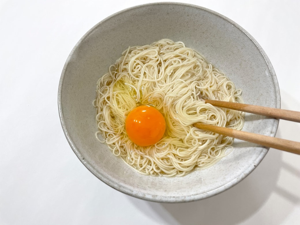 「卵かけそうめん」作り方3