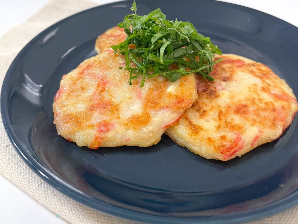 「豆腐とカニカマのおやき」完成