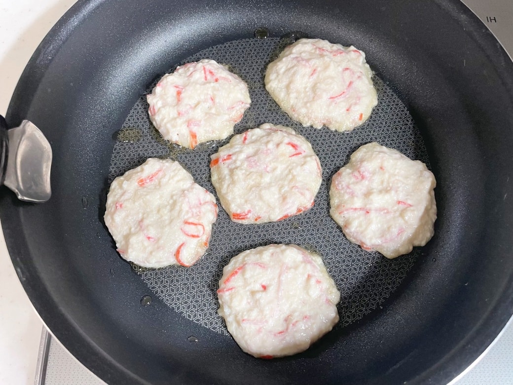 「豆腐とカニカマのおやき」作り方2