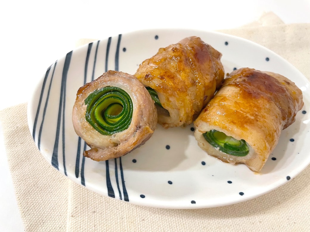 「ズッキーニの豚肉巻き」完成