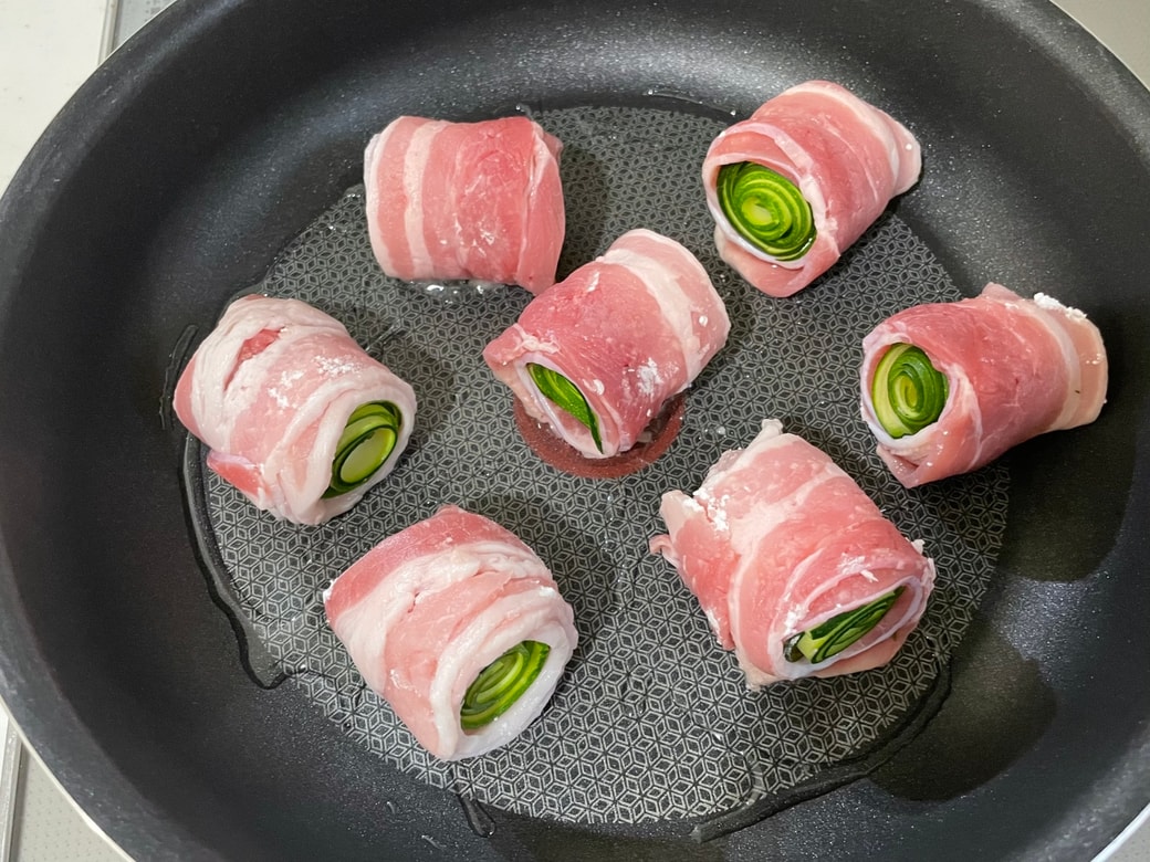 「ズッキーニの豚肉巻き」作り方4