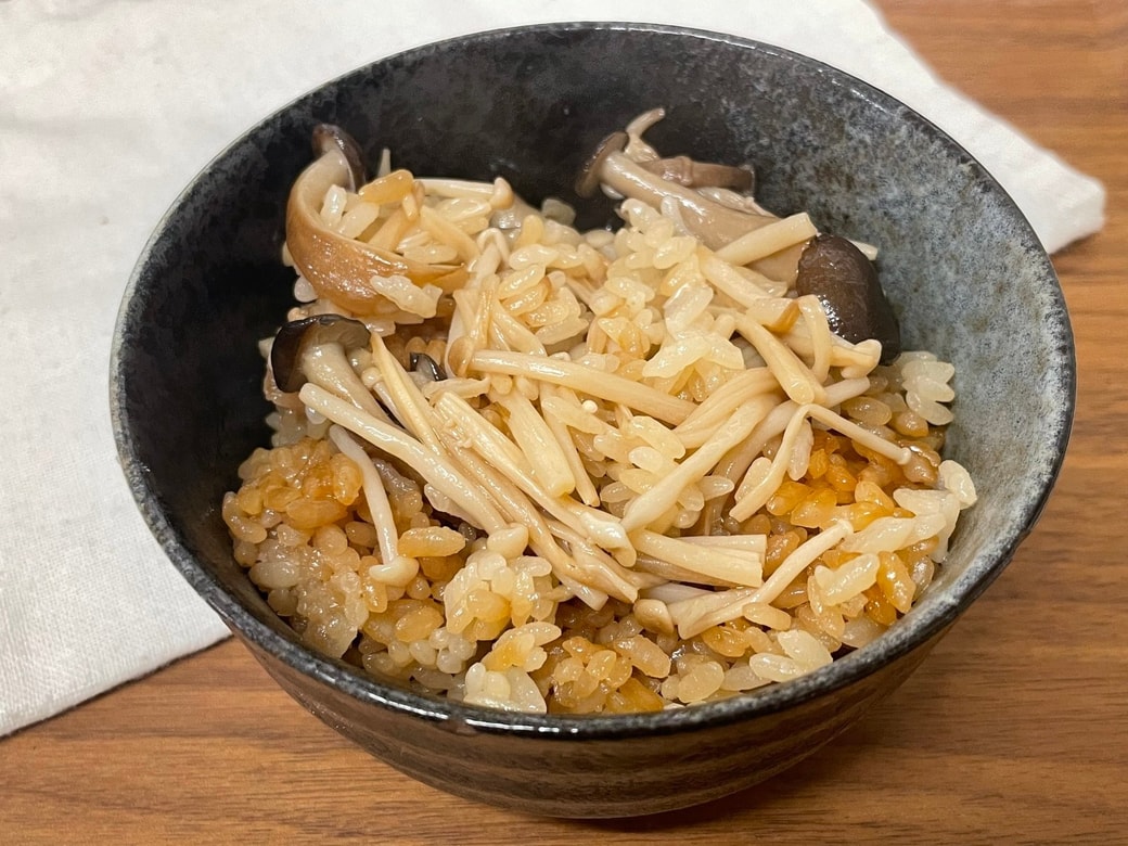 焼ききのこの炊き込みご飯