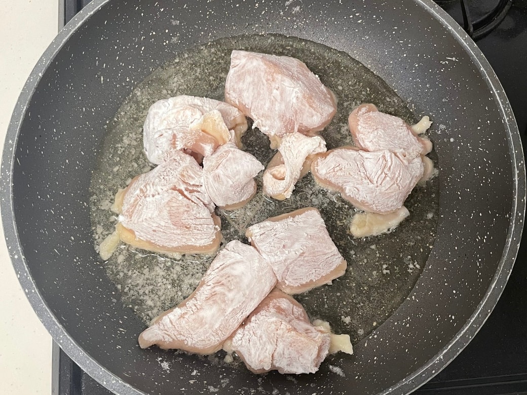 鶏肉の甘辛カレーだれ