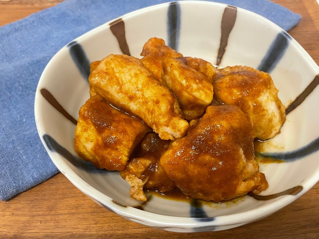 鶏肉の甘辛カレーだれ