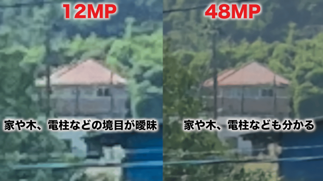 12MPと48MPで撮影した写真