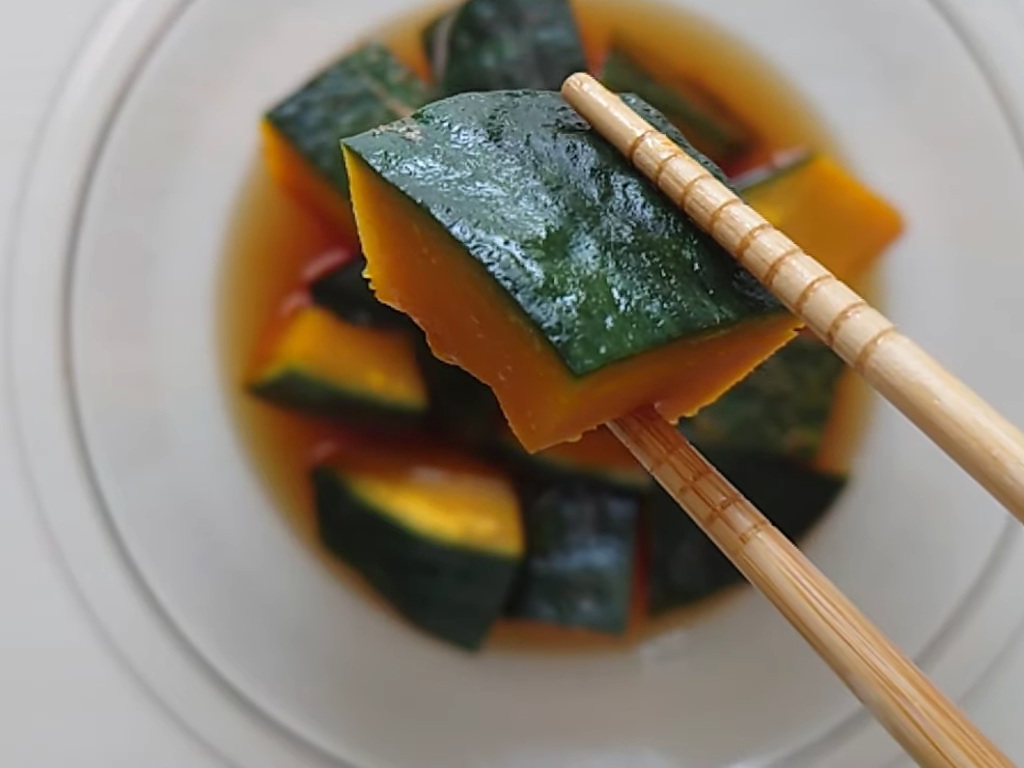 レンジでつくったかぼちゃの煮物